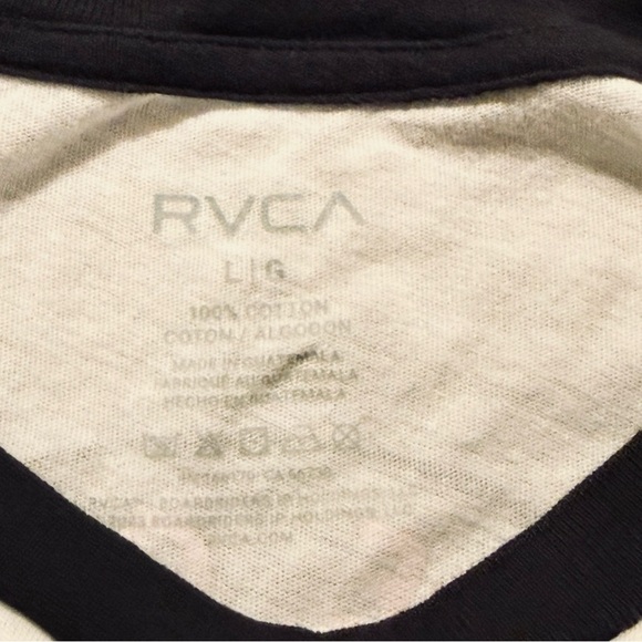 RVCA Long Sleeve Raglan Tee Women’s Size L Balance of Opposites Palm Graphic - Picture 4 of 6